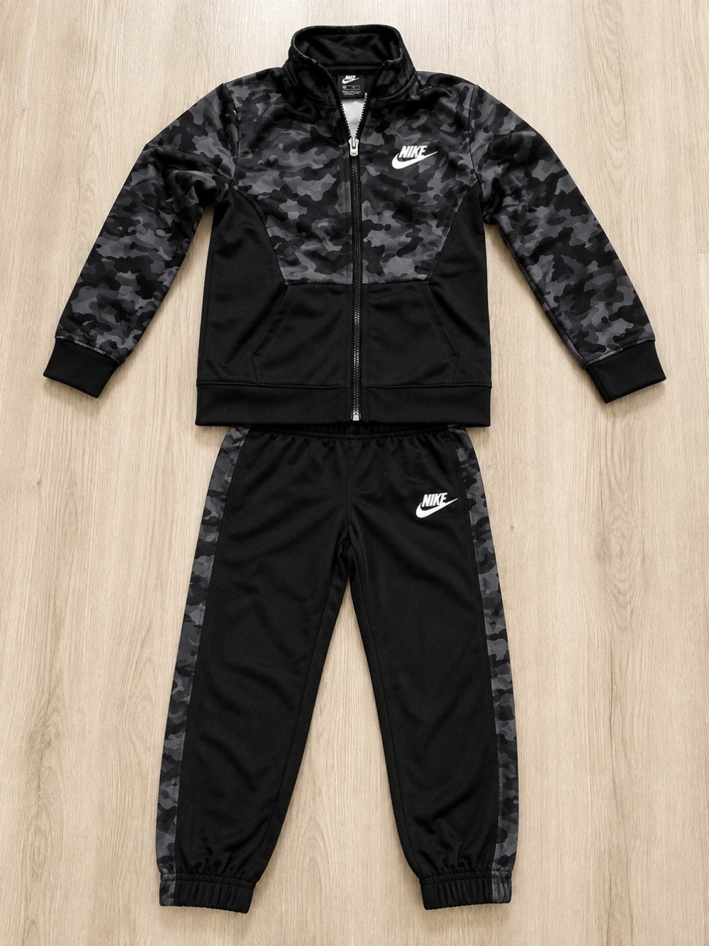 Nike Kids' Black Camo Track Pants - Athletic Bottoms